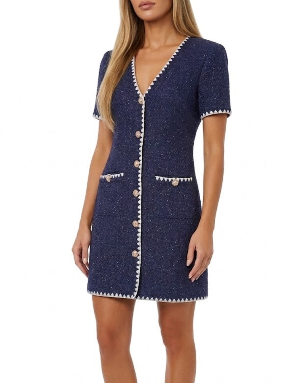 Alexia Admor Jaiya Tweed Mini Dress Size 6